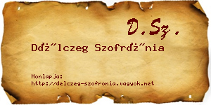 Délczeg Szofrónia névjegykártya